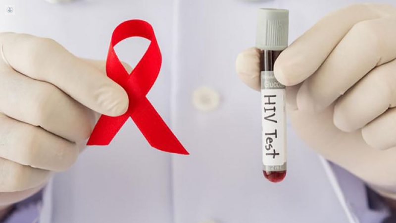 test de VIH y cinta roja